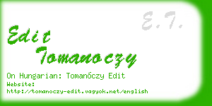 edit tomanoczy business card